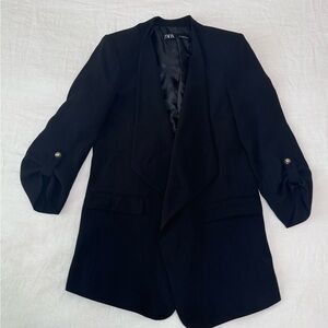 Black Zara Open Blazer